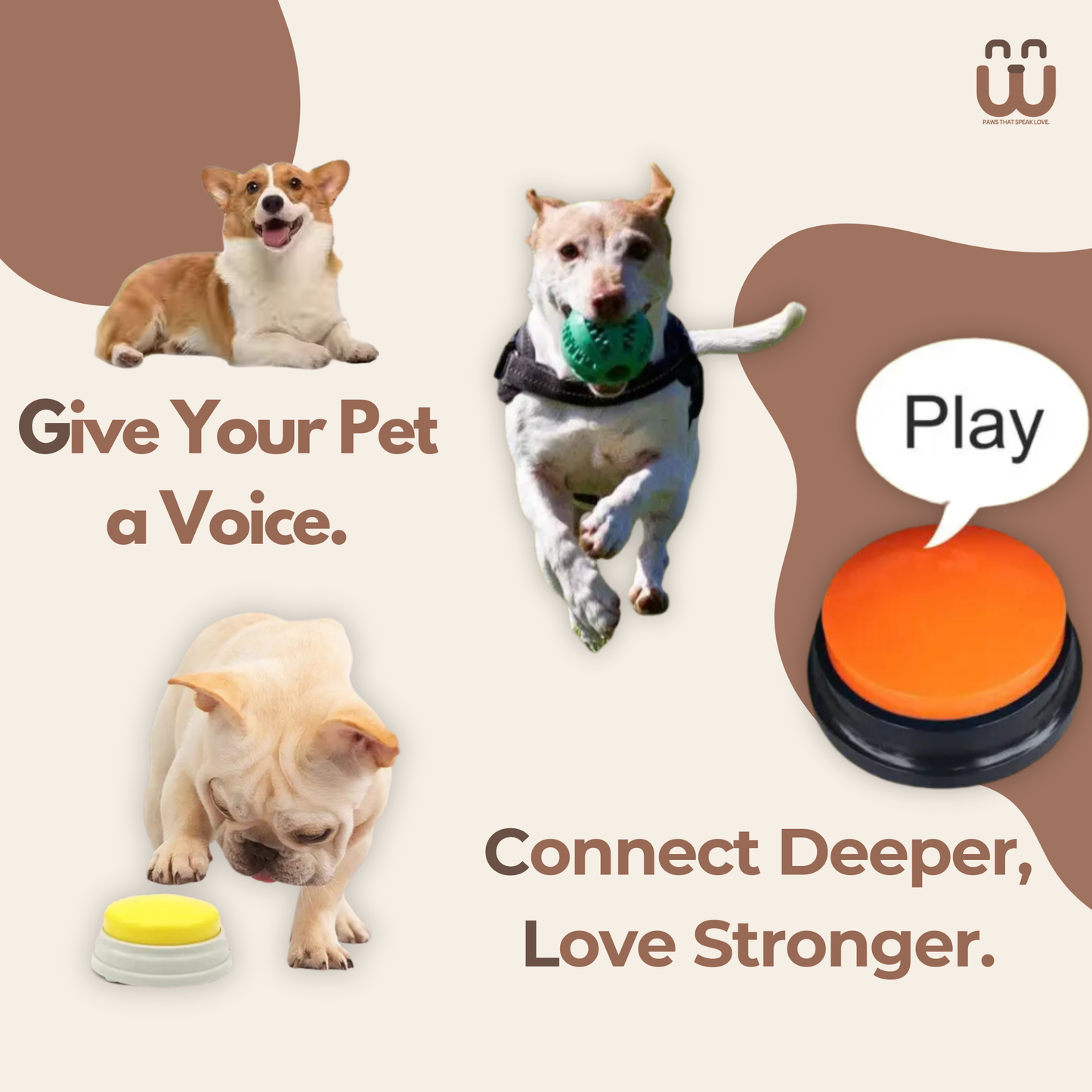 Wofyy Pet Talking button – Teach Your Pet to Speak🥰